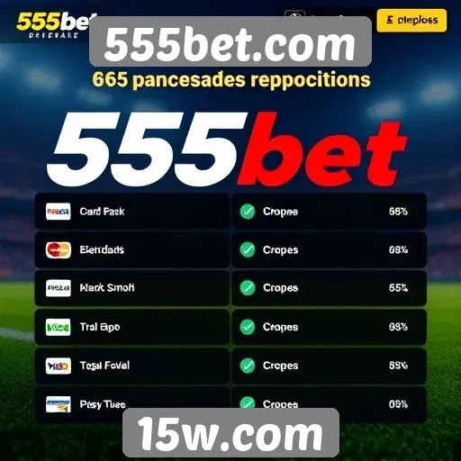 Métodos de pagamento aceitos no 555bet